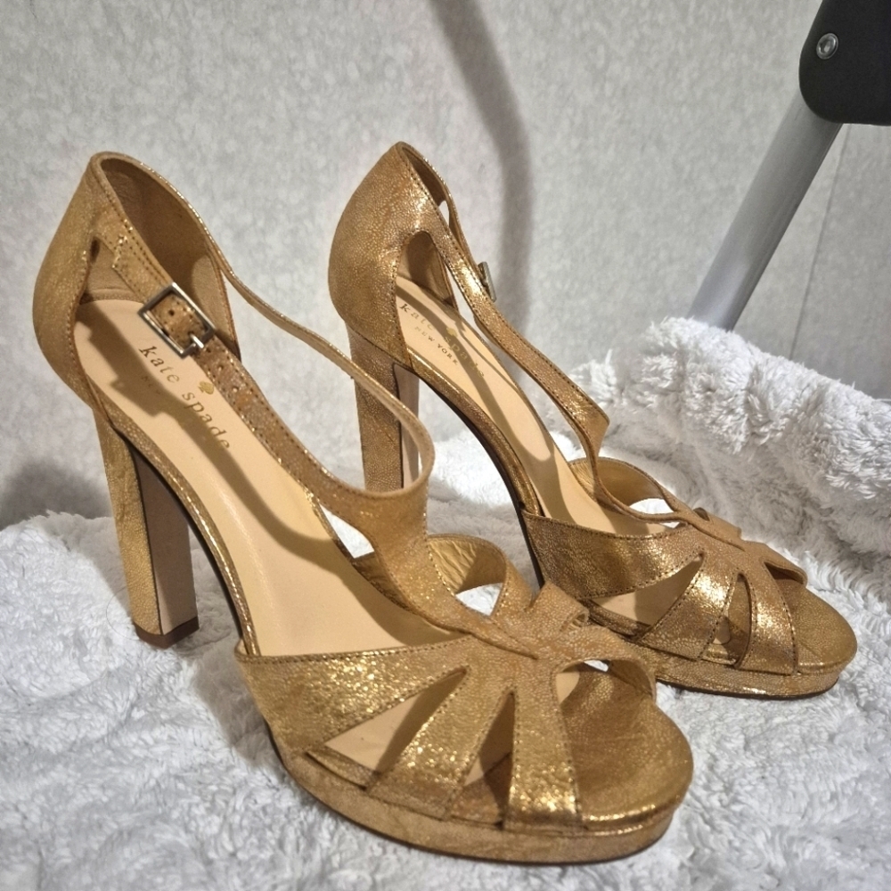 Kate Spade Gold Women's Heels...SIZE:8 1/2